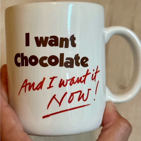 Vintage Hallmark 1986 Chocolate Lover Mug – “I Want Chocolate & I Want it NOW!” - Picture 8 of 13